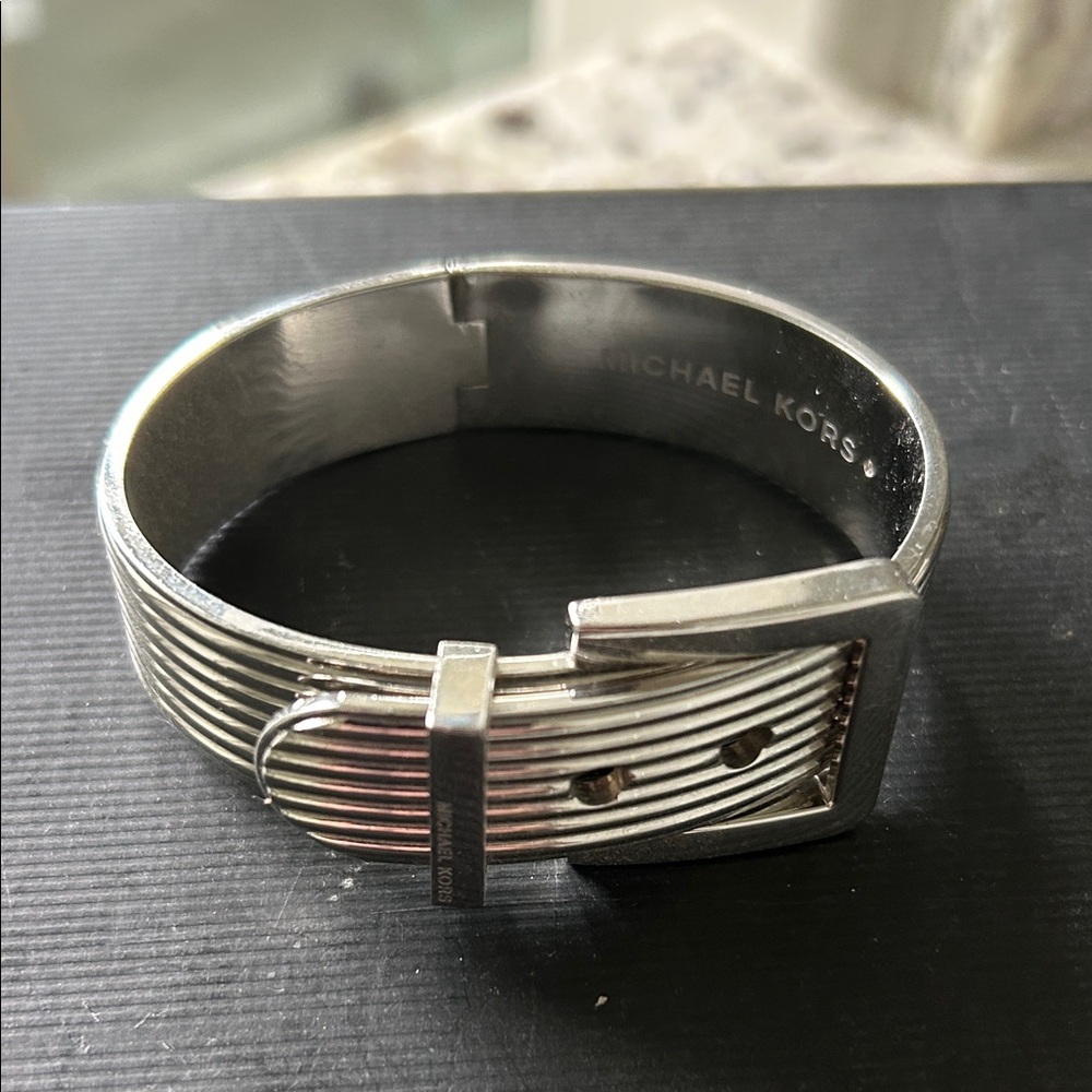 **SOLD** Michael Kors Silver Buckle Bracelet